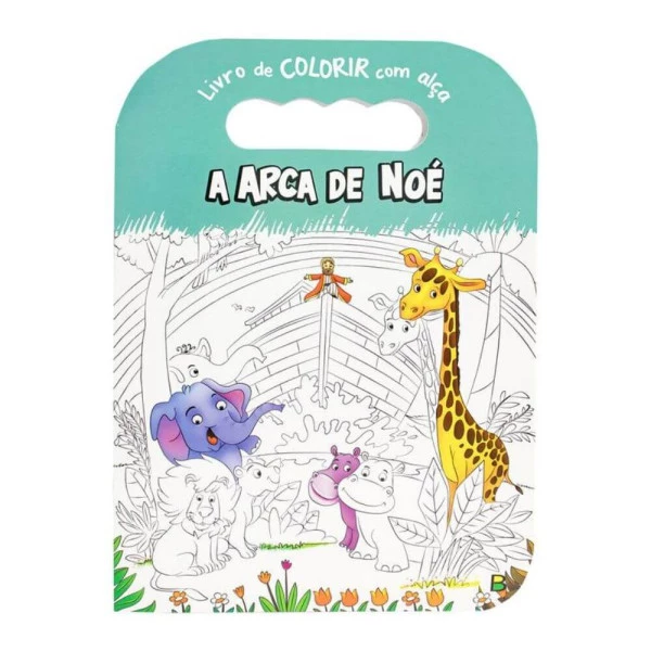 Livro Para Colorir Com Alça Arca de Noé