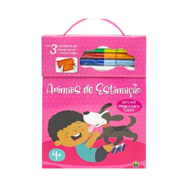 Livro Para Colorir Kit Mágico Animais de Estimação
