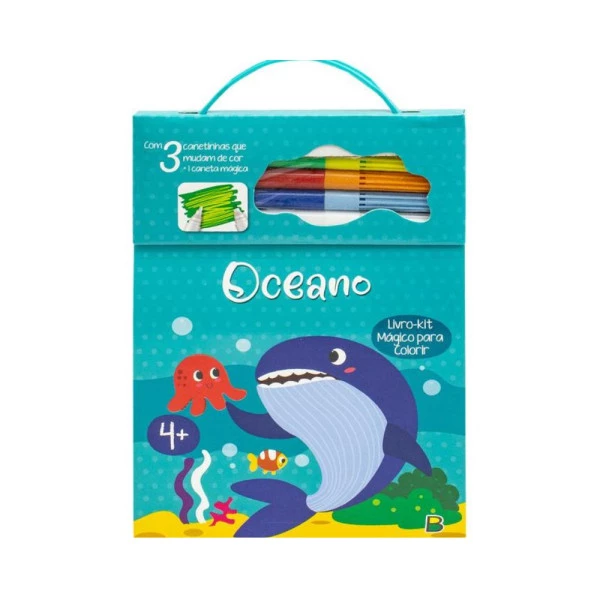 Livro Para Colorir Kit Mágico Oceano