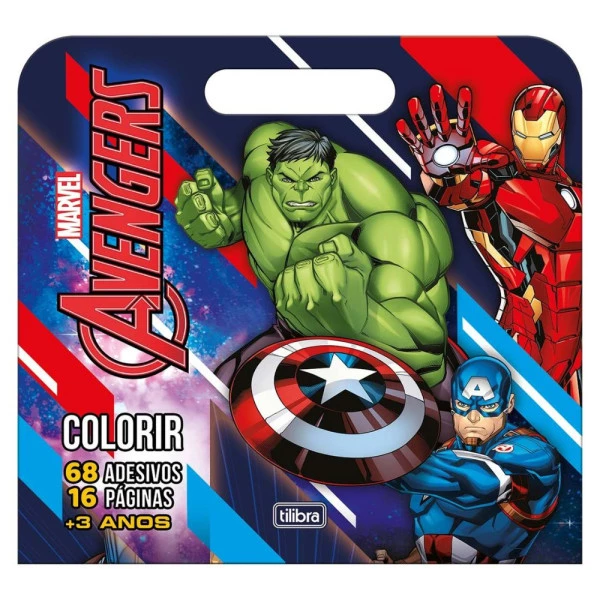 Livro Para Colorir Maleta Avengers Marvel 8F Tilibra
