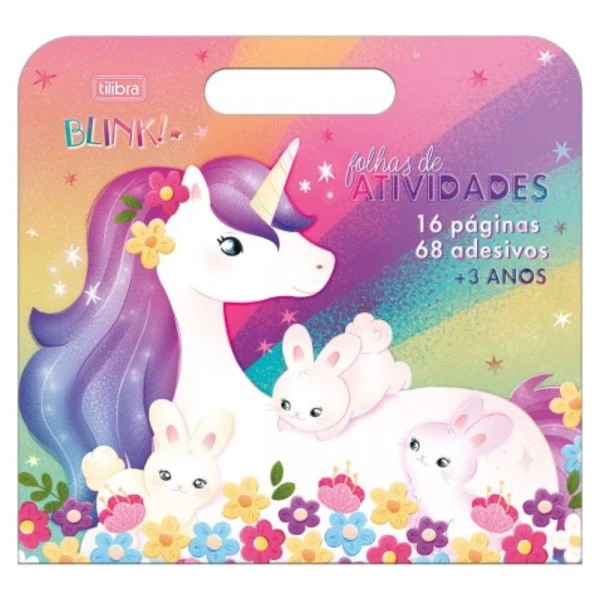 Livro Para Colorir Maleta Blink Unicórnio 8F Tilibra