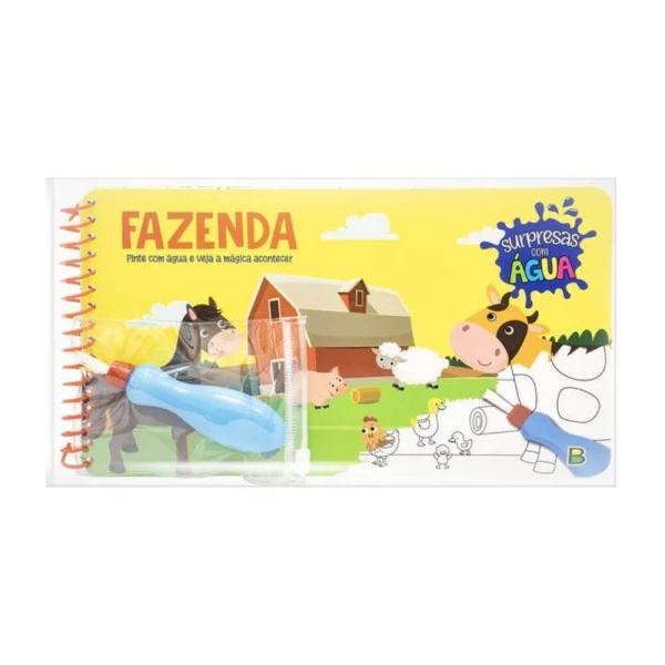 Livro Para Colorir Surpresas Com Água Fazenda
