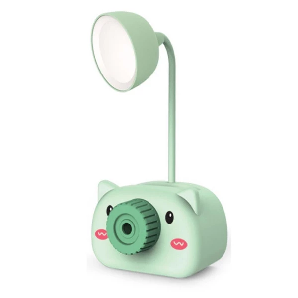 Luminária de Mesa Led Apontador Porquinho Verde
