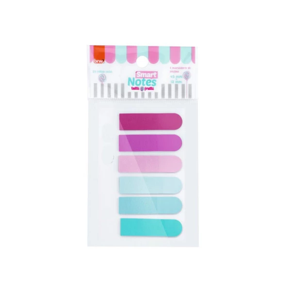 Marca Página BRW Tutti Frutti P/ Fichário 6 Cores