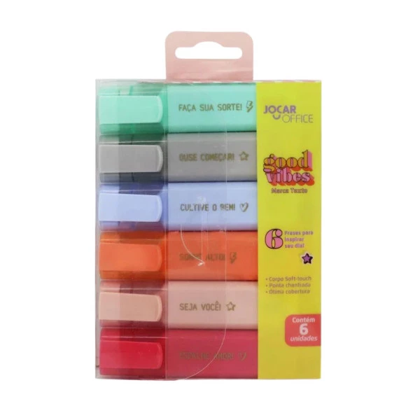 Marca Texto Good Vibes 6 Cores Jocar Office