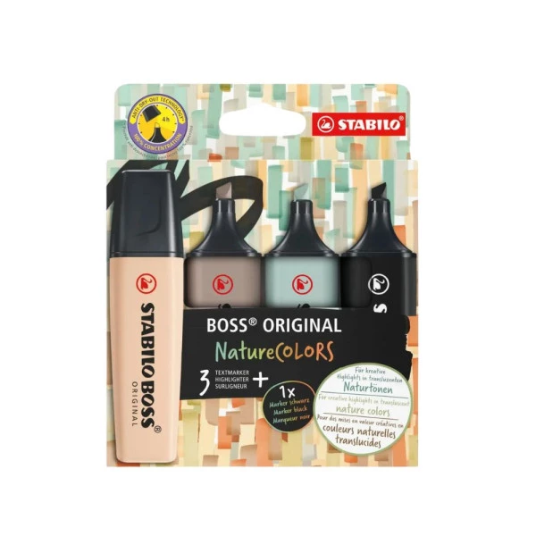 Marca Texto Stabilo Boss Nature Colors 70/4-2-5