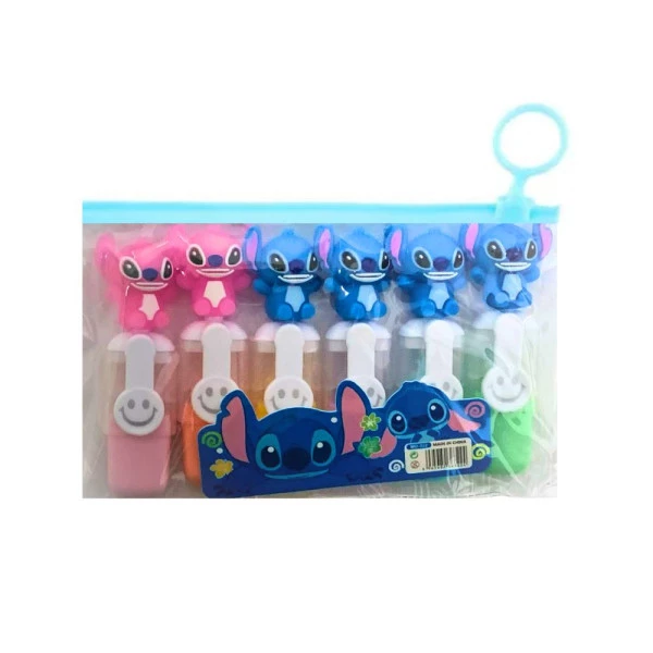 Marca Texto Mini Stitch Kawaii 6 Cores