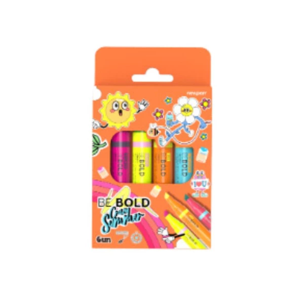Marca Texto Perfumado Be Bold Crazy Summer 6 Cores