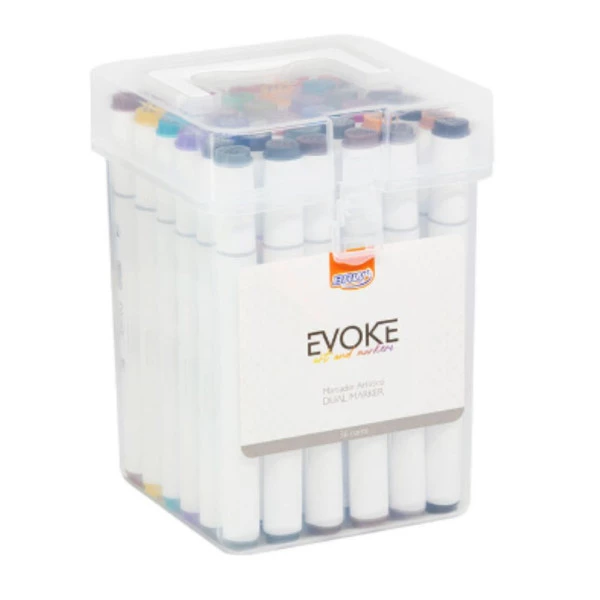 Marcador Artístico Evoke Dual Marker 36 Cores BRW