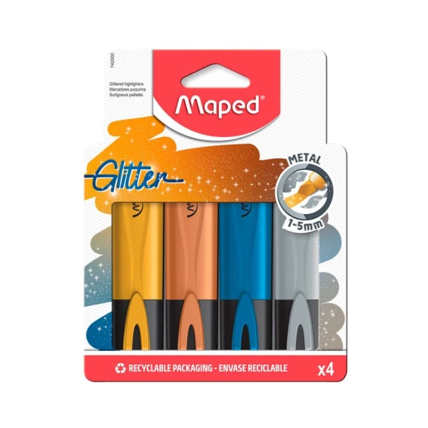 Marca Texto Glitter Maped C/ 4 un