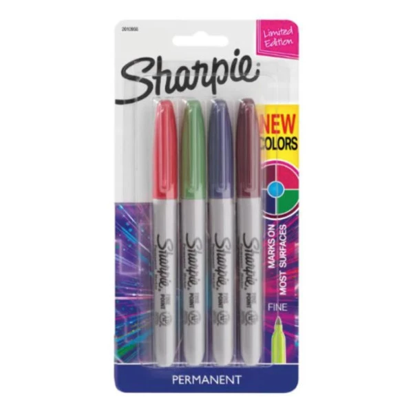 Marcador Permanente Sharpie C/ 4 Cores