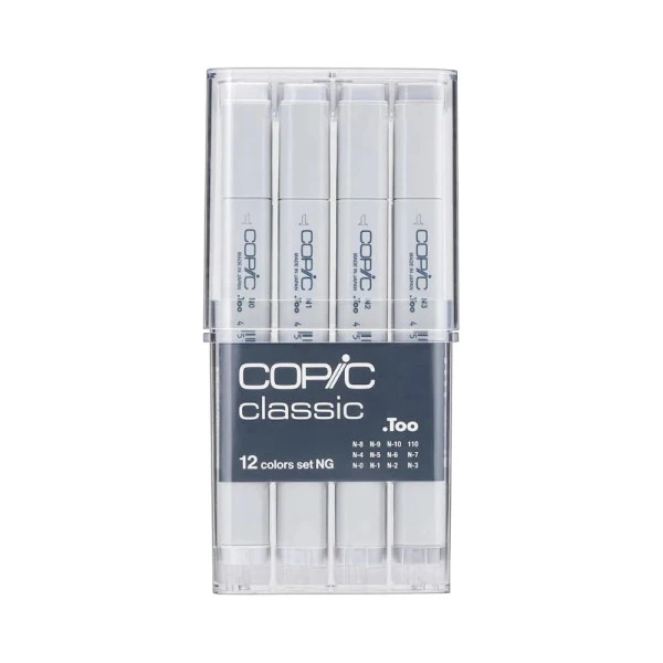 Marcador Copic Classic Neutral Gray 12 cores