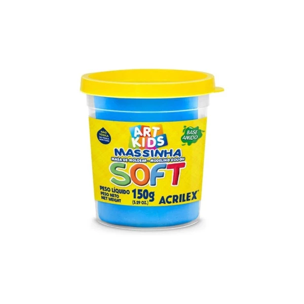 Massinha de Modelar Soft Acrilex Azul 150g