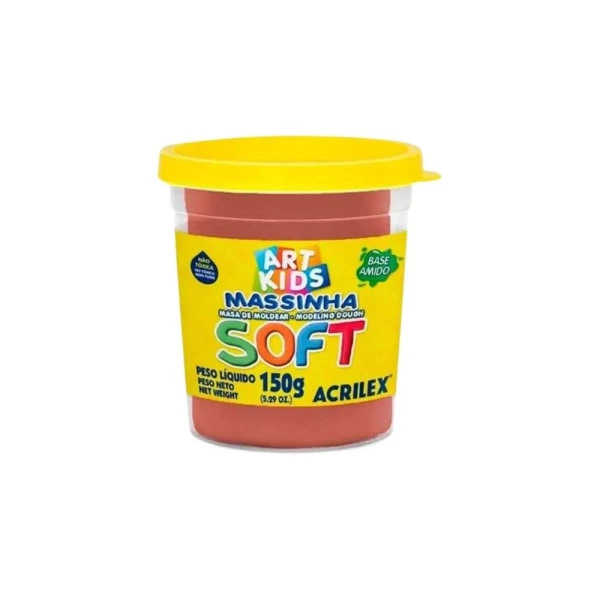 Massinha de Modelar Soft Acrilex Marrom Chocolate 150g