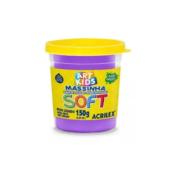 Massinha de Modelar Soft Acrilex Roxo 150g