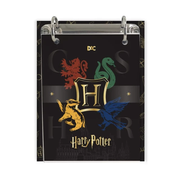Mini Fichário Porta Fichas Harry Potter DAC Preto