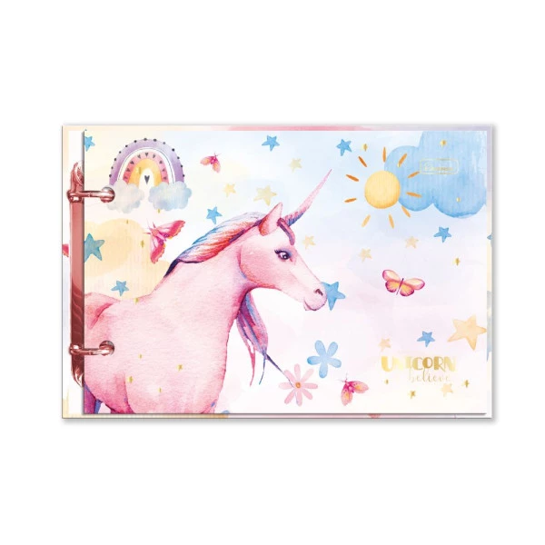 Mini Fichário Porta Fichas Unicorn Cadersil Sun