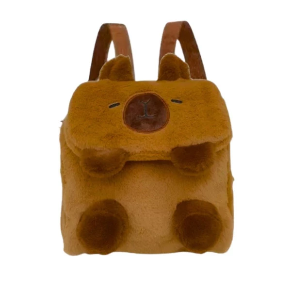 Mini Mochila Capivara Kawaii Patinhas Pelúcia