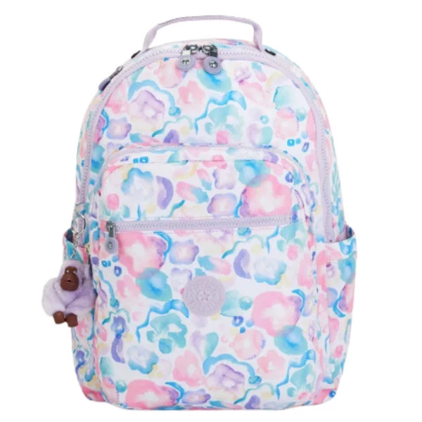 Mochila Kipling Seoul Aqua Flowers 27L