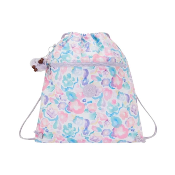 Mochila Kipling Supertaboo Aqua Flowers