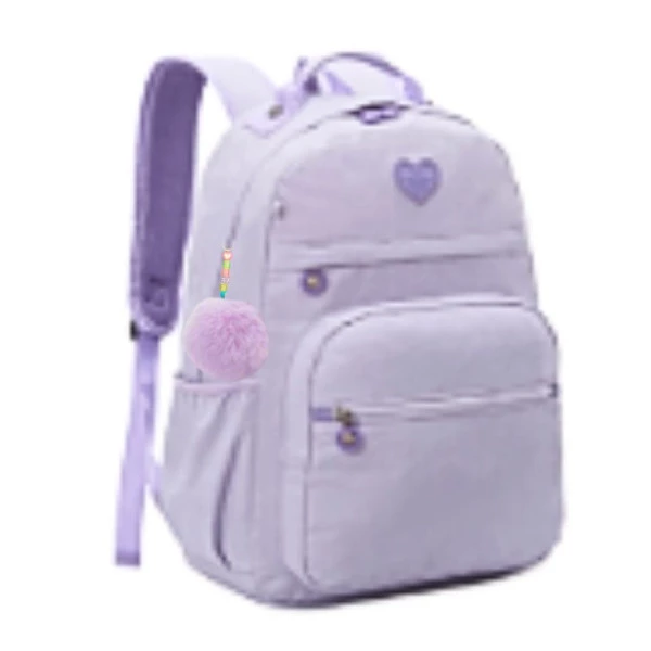 Mochila Escolar de Costas Lilás Kika