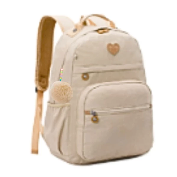 Mochila Escolar de Costas Marrom Kika