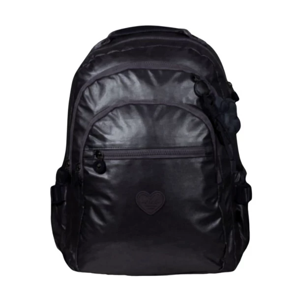 Mochila Escolar de Costas Preto Metalizado Kika