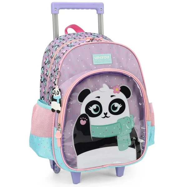 Mochila Escolar de Rodinhas Panda Up4You