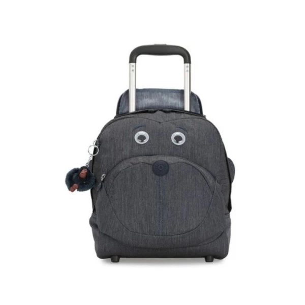 Mochila Kipling Nusi-Mala Com Rodinhas Cinza 16L