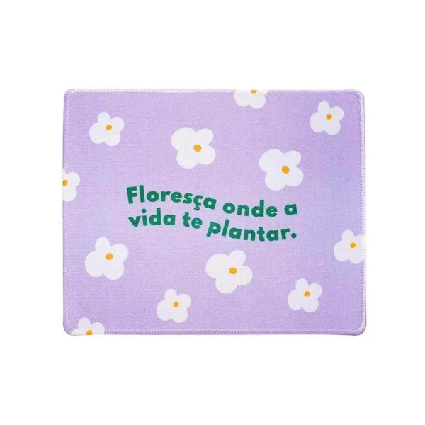 Mouse Pad Positive Vibes Flores Blister c/1 un - LeoArte
