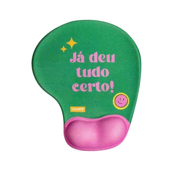 Mouse Pad Ergonômico Positive Vibes Feliz Blister c/1 un - LeoArte
