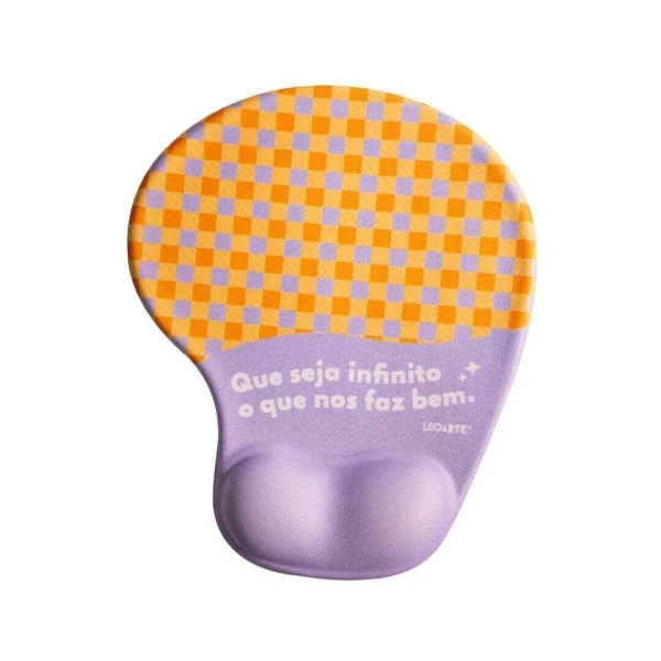 Mouse Pad Ergonômico Positive Vibes Quadriculado Blister c/1 un - LeoArte