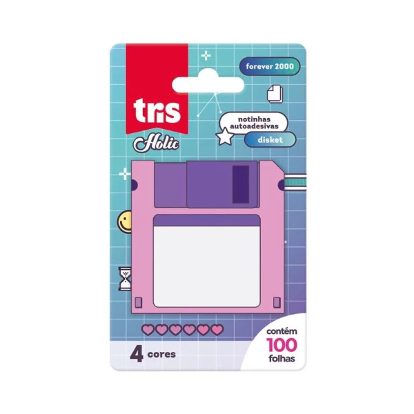 Notas Adesivas Tris Holic Disket Forever 2000 4 Cores