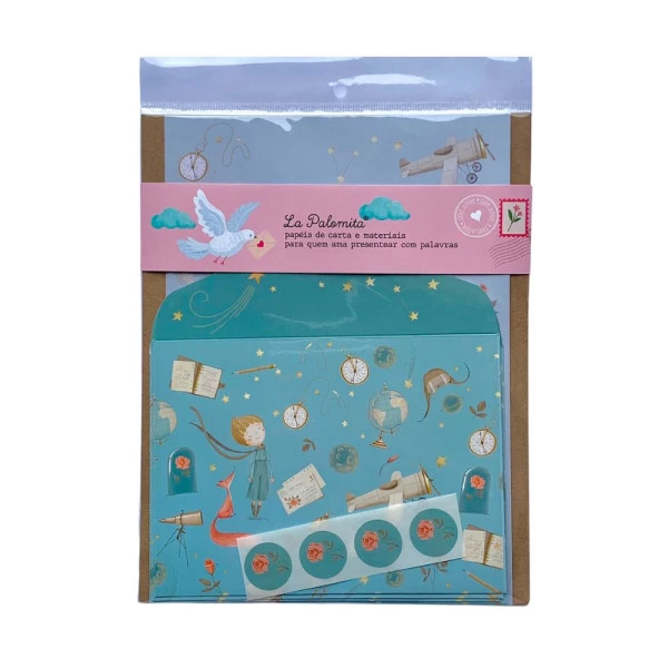 Papeis de Carta Kit com Envelopes Pequeno Principe La Palomita