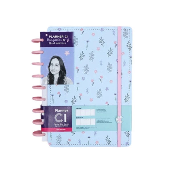 Planner Caderno Inteligente Blue Garden by @Sof.Martinss