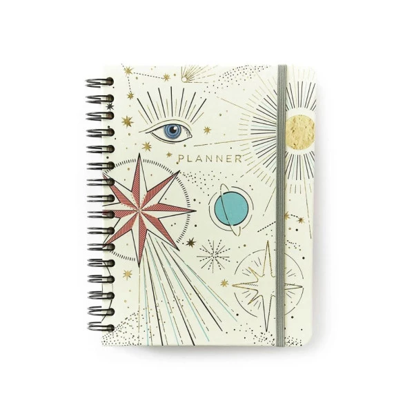 Planner Permanente Cicero Wire-O Astral Tempo Branco A5