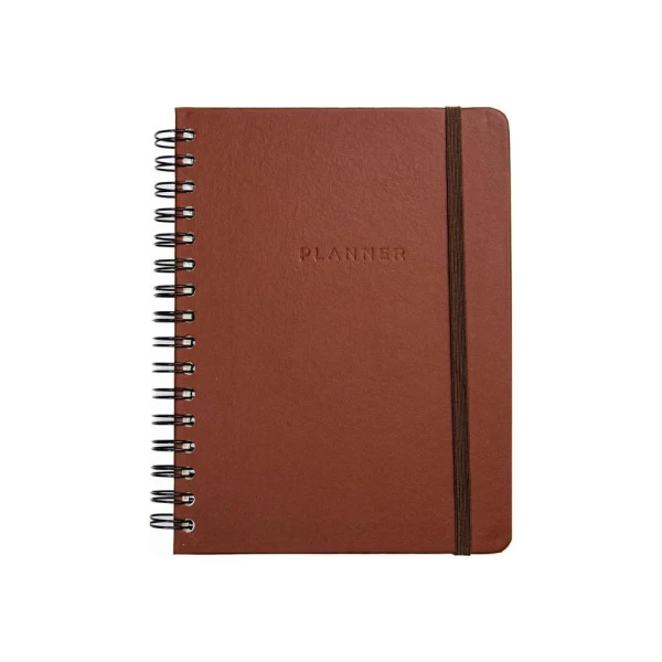 Planner Permanente Cicero Wire-O Clássica Café A5