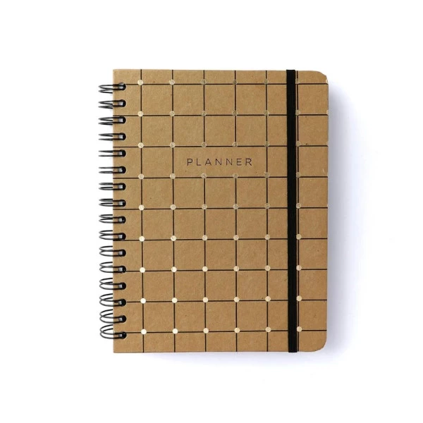 Planner Permanente Cicero Wire-O Kraft Linha E Ponto A5