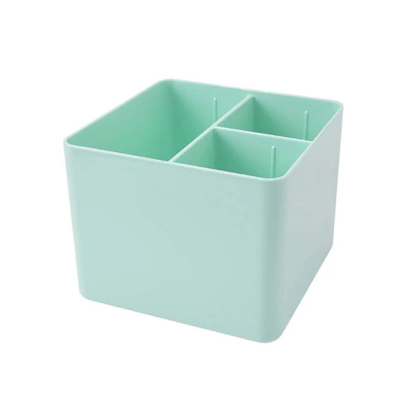 Porta Objetos Verde Pastel Com 3 Divisórias Dello