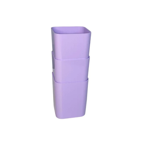 Porta Objetos Lilás Pastel Kit c/ 3 un