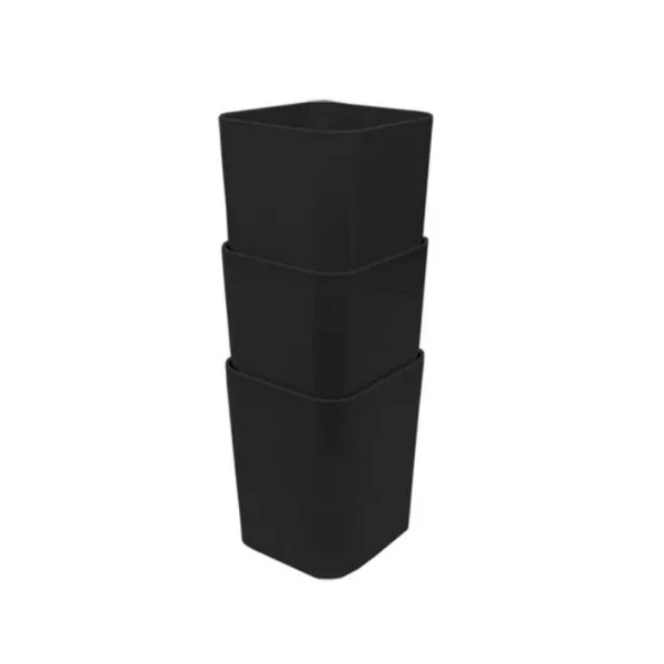Porta Objetos Preto Kit c/ 3 un