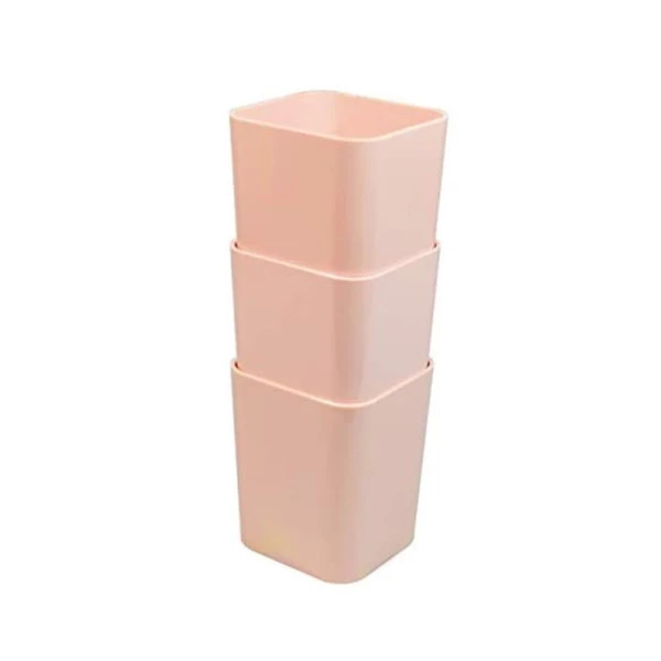 Porta Objetos Rosa Pastel Kit c/ 3 un