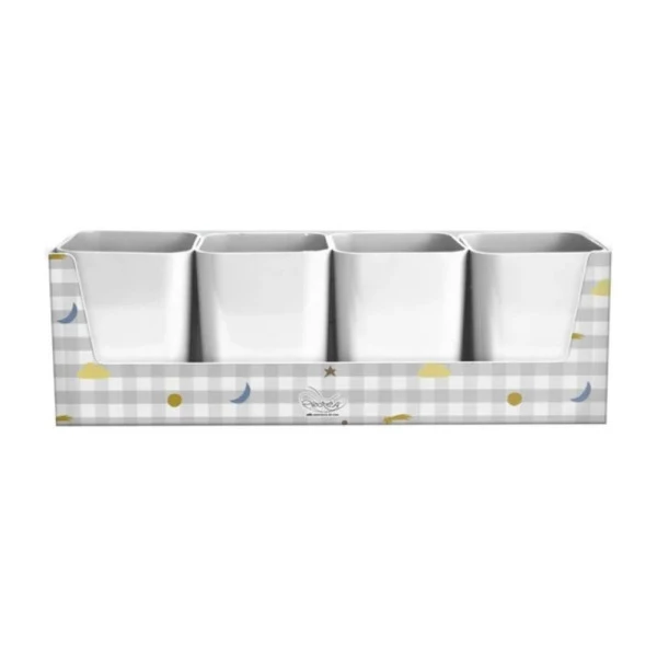 Porta Canetas Kit Astro Com 4 Porta Objetos Branco Dello