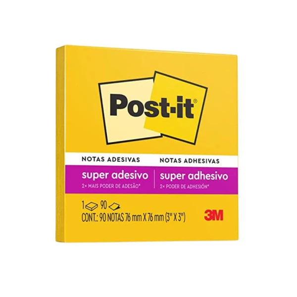 Post-it Colorido Adesivo Amarelo Sol 76x76 90F