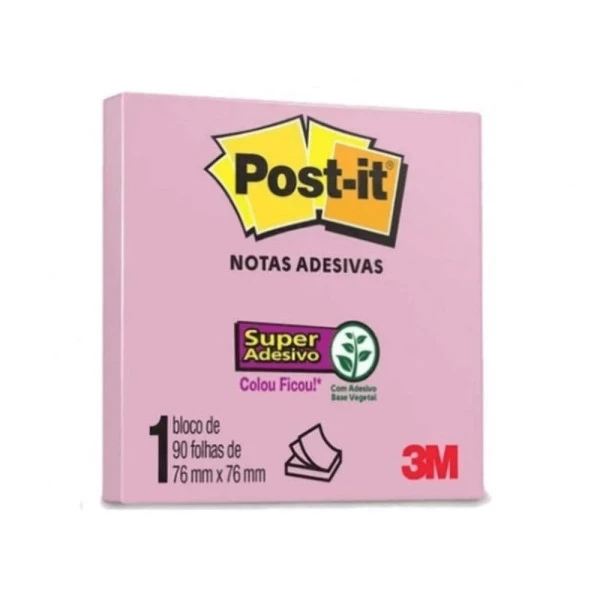 Post-it Colorido Adesivo Lilás 76x76mm 90 Folhas