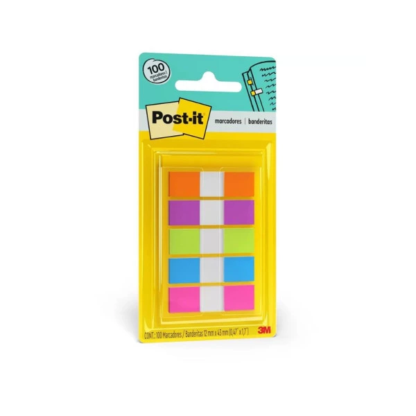 Post-It Marcador de Página Flag Adesivo Neon 100F