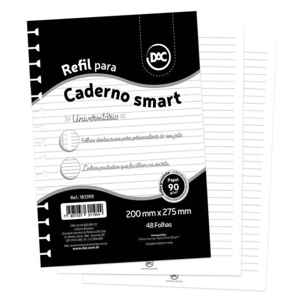 Refil Caderno Smart Universitário DAC C/48F