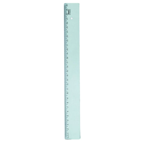 Régua 30cm Waleu Transparente Verde New Line