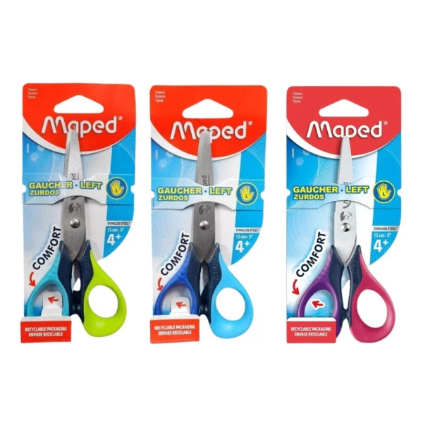 Tesoura Para Canhoto Maped Sensoft Comfort 13cm