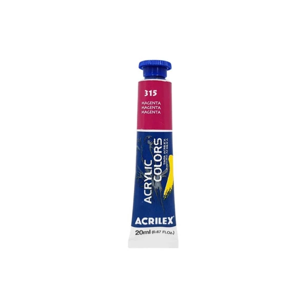 Tinta Acrílica Acrilex Acrylic Colors Bisnaga 20g Magenta 315